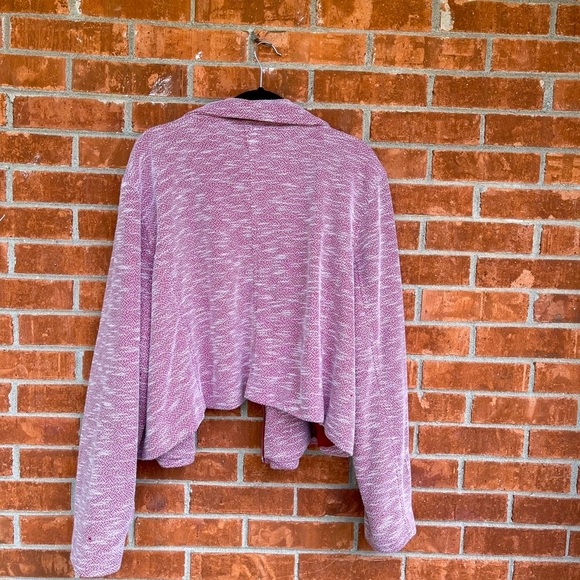 ELOQUII Women’s Plus Knit Moro Jacket Heather Red Size 26/28 with Pockets - Picture 5 of 10